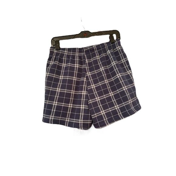 PacSun Women's Drawstring Checkered Sweatshirt Cozy Shorts Size S Blue White - Picture 5 of 7